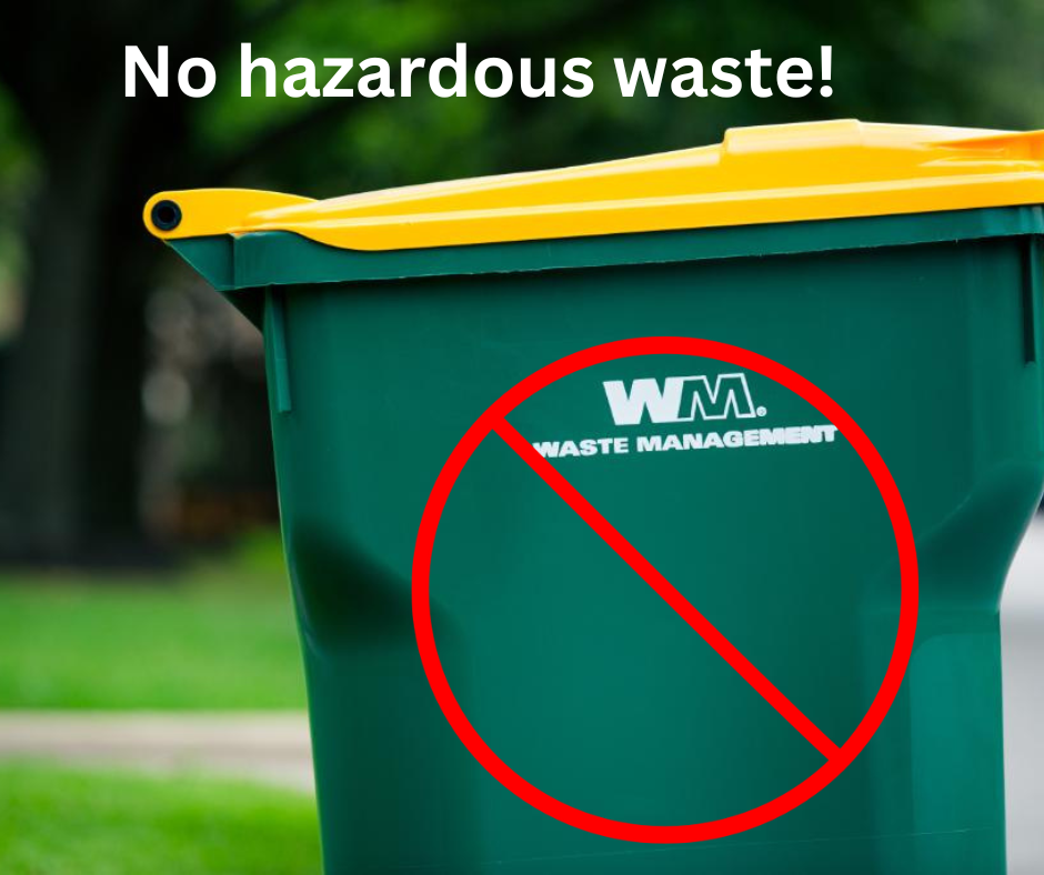 Leave Hazardous Waste Out of Your Cart