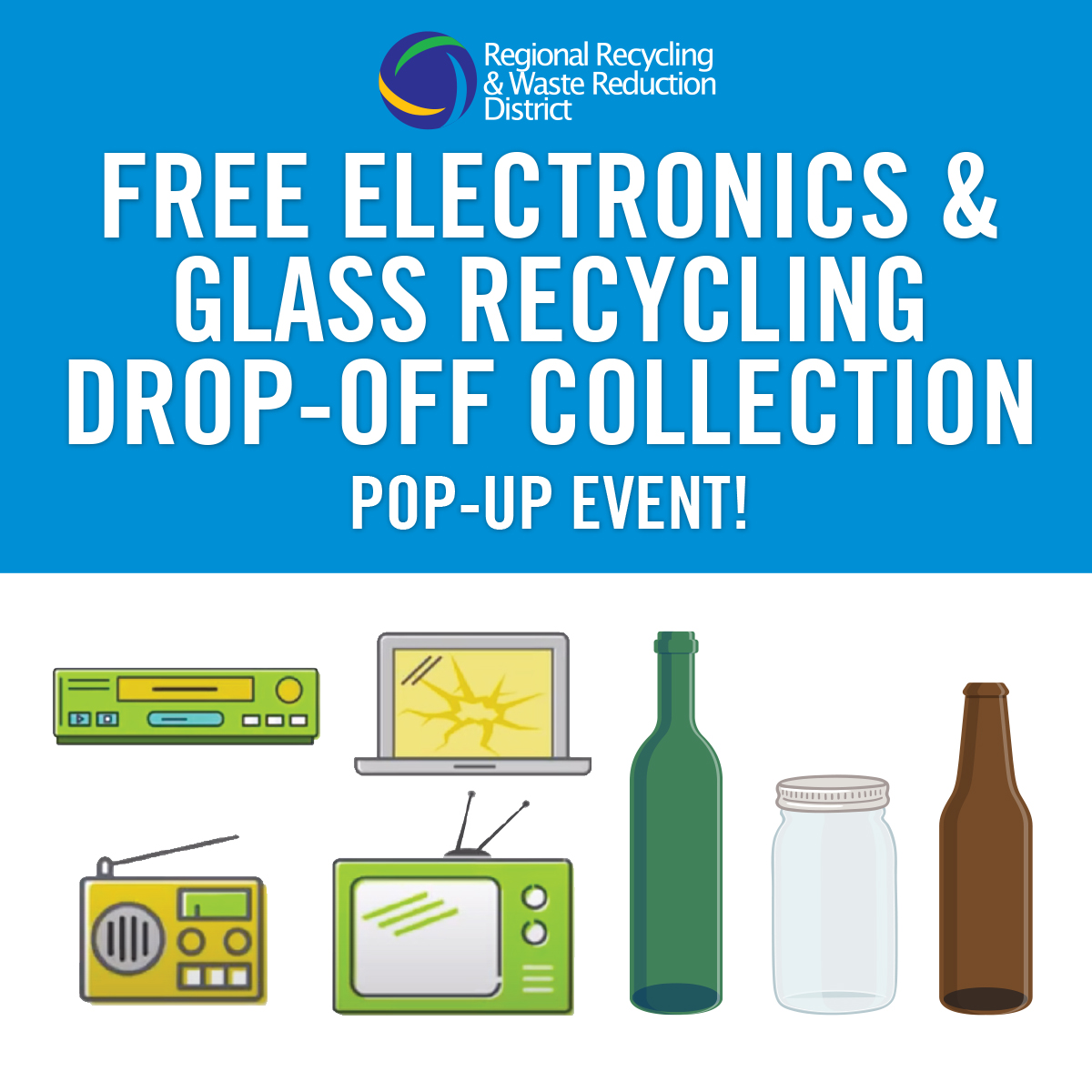 Pop-up Electronic and Glass Recycling Event at Jefferson Elementary